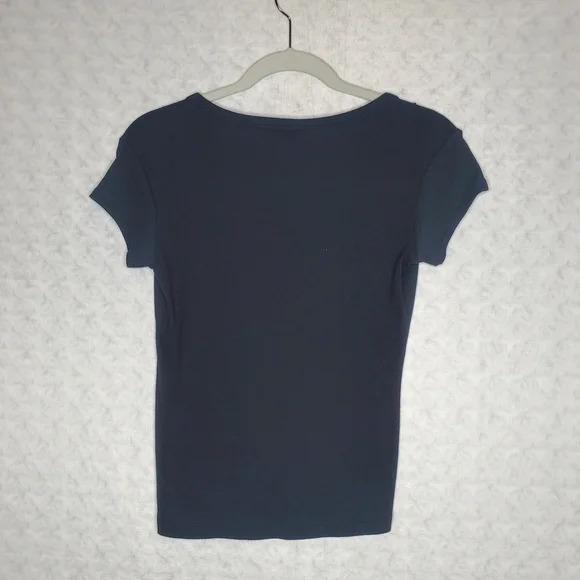 Joie Black Casual Henley Top - Picture 4 of 4